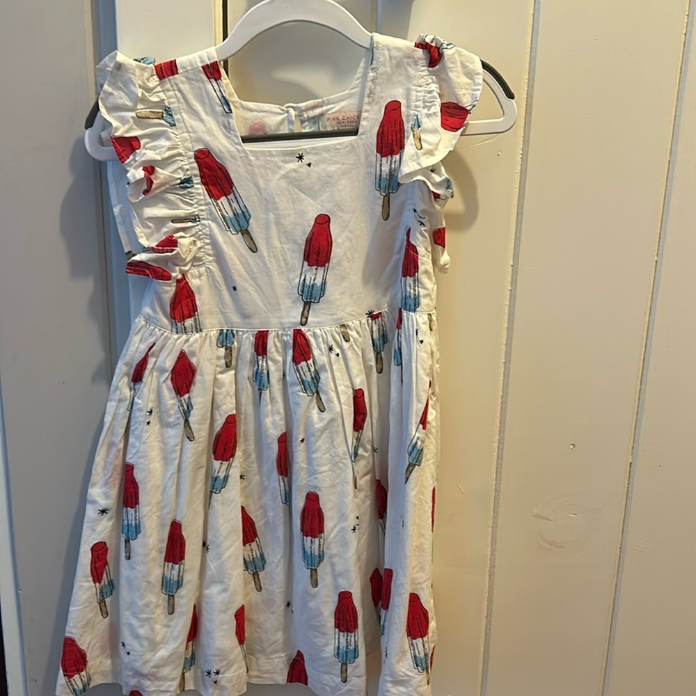 Pink chicken popsicle summer dress girls kids perfect